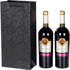 Черный УФ-узор винный бумажный пакет одинарный и двойной мешок сигаретный мешок красное вино утолщенный подарочный пакет