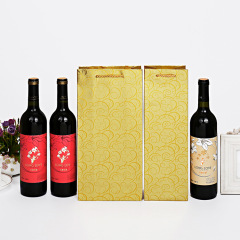 Золотой подарочный бумажный пакет портативный винный пакет коробка для упаковки красного вина одинарная и двойная подарочная коробка винная коробка