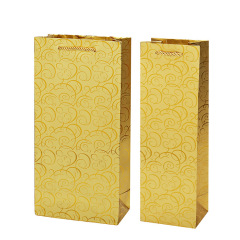 Gold gift paper bag portable wine bag red wine packaging box single and double gift box wine carton