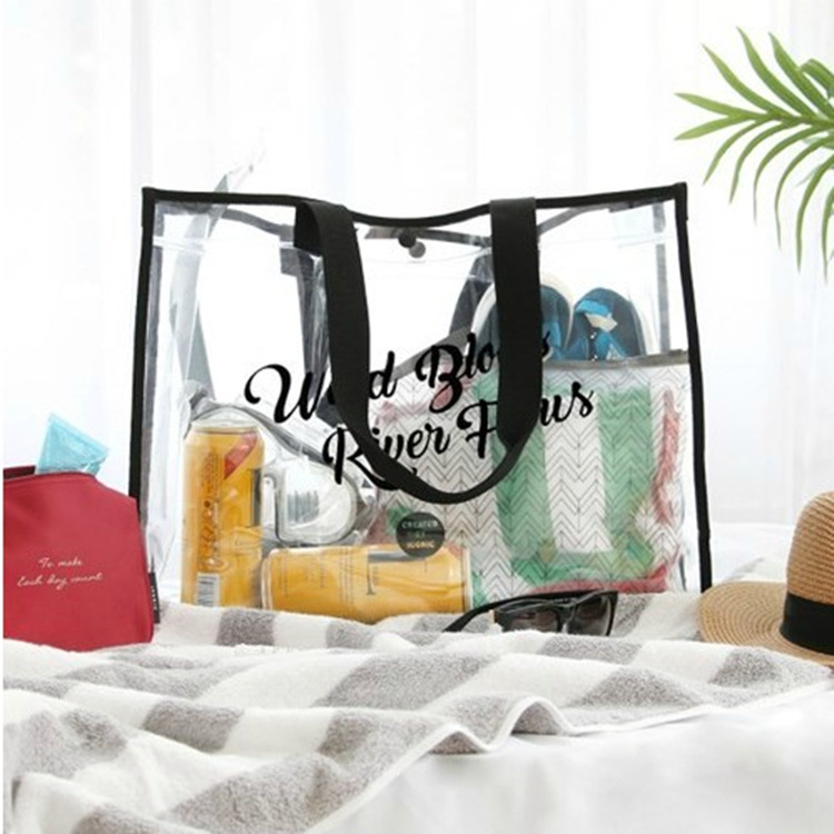 Swimming Packing Cube Bag Summer Beach Pool Cosmetics Handbag Outdoor  Sports Waterproof Transparent PVC Package Pouch XA119B