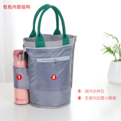 Круглая сумка-бокс для обеда по индивидуальному заказу производителя, термоизоляционная сумка, холщовая сумка для закусок, переносная сумка для обеда, сумка-ведро