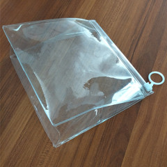 Bolsa de plástico de PVC suave transparente respetuosa con el medio ambiente Bolsa de PVC con cremallera tridimensional Bolsa de traje de viaje Bolsa de cosméticos EVA