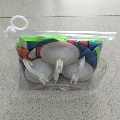 Umweltfreundliche transparente weiche PVC-Plastiktüte PVC dreidimensionale Reißverschlusstasche Reiseanzugstasche EVA-Kosmetiktasche