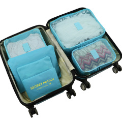 Almacenamiento de viaje coreano al por mayor personalizado Conjunto de 6 piezas de equipaje y ropa Bolsa de almacenamiento con acabado impermeable Bolsa de almacenamiento Conjunto de 6 piezas