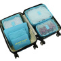 Custom wholesale Korean travel storage 6-Piece set of luggage and clothing waterproof finishing bag storage bag 6-Piece set