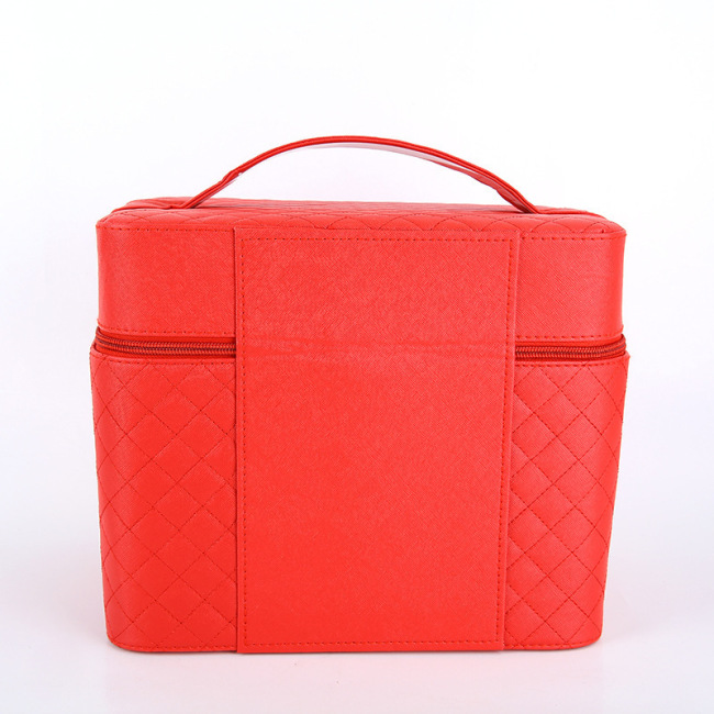 Cross border new four open lattice cosmetic box portable jewelry box cosmetic bag large multi-functional cosmetic storage box