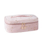 Hot stamping flannelette cosmetic bag women's super hot cosmetics storage wash bag large capacity portable small portable Beauty Bag