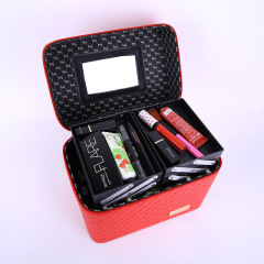 Transfronterizo nuevo cuatro caja de cosméticos de celosía abierta caja de joyería portátil bolsa de cosméticos caja de almacenamiento de cosméticos multifuncional grande