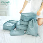 Diniwell новая водонепроницаемая дорожная сумка для хранения багажа, сумка для сортировки одежды, набор для хранения, 6 предметов