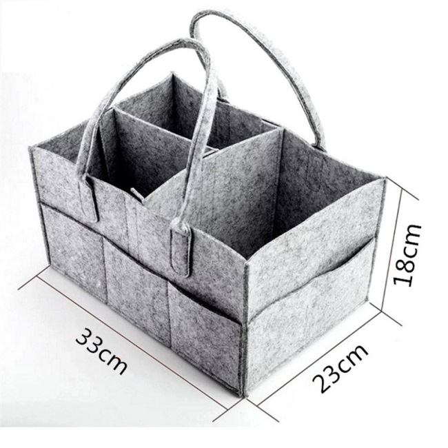 Multifunctional felt diaper storage bag cosmetic finishing bag manufacturer folding travel storage bag customization