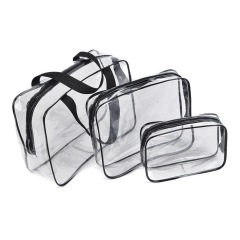 Водонепроницаемый ПВХ косметичка многофункциональная сумка для хранения прозрачная защита окружающей среды ПВХ трехкомпонентная женская сумка для стирки