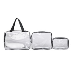 Водонепроницаемый ПВХ косметичка многофункциональная сумка для хранения прозрачная защита окружающей среды ПВХ трехкомпонентная женская сумка для стирки