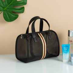Новая сетчатая сумка для полоскания макияжа, дорожная сумка для хранения, прозрачная сумка для купания, сетчатая дышащая сумка из трех предметов