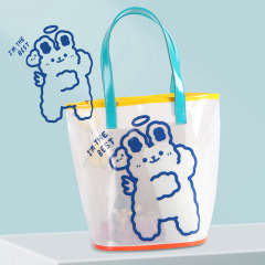 Пляжная сумка прозрачная летняя женская дорожная портативная практичная сумка-медвежонок большой емкости