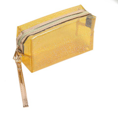 Bolsa de cosméticos transparente con láser de PVC bolsa de lavado portátil bolsa de almacenamiento de viaje bolsa de cosméticos de gran capacidad bolsa de mujer personalización