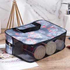 Nouveau sac de rangement portable mode Flamingo fond net sac de lavage grande capacité étanche portable produits de soins de la peau sac de lavage