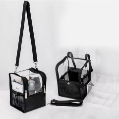 新しい手持ちファッション化粧品ワンショルダーメッセンジャーバッグハンドバッグ美容日用品透明な小さな化粧品バッグのカスタマイズ