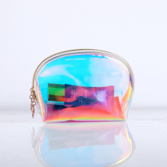 Bolsa de cosméticos transparente de PVC de plástico transparente con láser