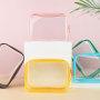 Ins waterproof cosmetic bag transparent PVC large capacity travel portable storage bag can be customized in stock