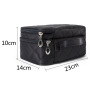 Cross border wholesale of new make-up bag, wash bag, creative Lingge waterproof make-up box, nylon black mirror storage bag