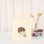 Точечная сумка из ситца с рисунком креативная реклама, настройка холщовой сумки, портативная хлопковая сумка для покупок, настройка