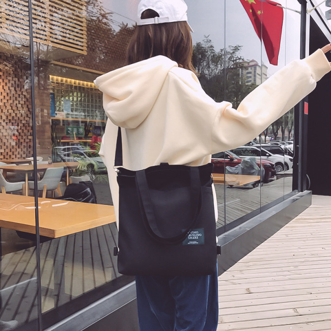 Ins многоцелевой женский корейский холщовый мешок на одно плечо модная литература и художественный рюкзак для студентов колледжа классная учебная сумка оптом