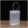 Customized transparent PP plastic bag, customized beverage gift bag, PVC frosted shopping bag, logo can be printed