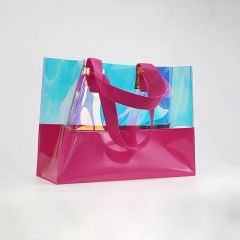 Рекламная экологически чистая водонепроницаемая сумка для лазера Tote Clear PVC Hand Bag для покупок