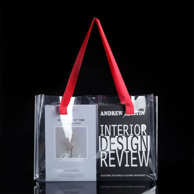 пластиковая прозрачная лазерная сумка Подарочная сумка Прозрачная сумка для покупок из ПВХ