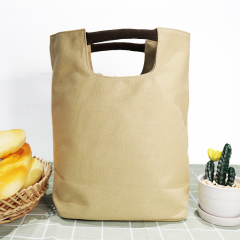 Neues Design Durable Strong Standard Size Plain White Tote Retro Organic Cotton Canvas Fabric Tote Bag mit Logo gedruckt