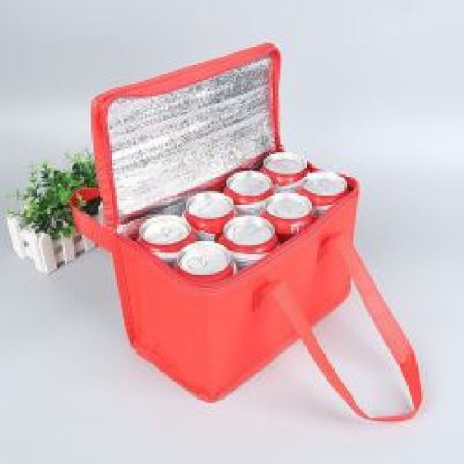 Custom Design Insulated Cooler Bag Non Woven Outdoor Food Delivery Cooler Bag