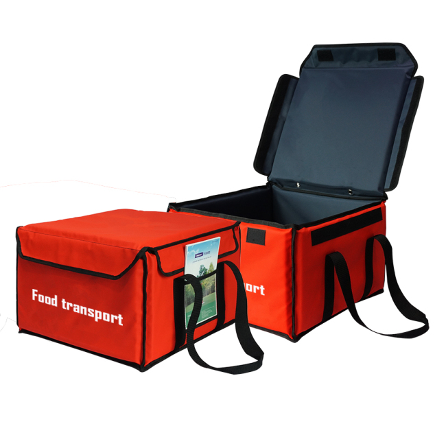 工場価格赤い断熱温度食品食料品容器収納ボックス配達用クーラーバッグテイクアウト用