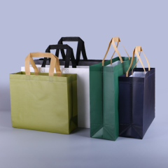 Пользовательский логотип с печатным логотипом, рекламная красочная нетканая сумка из полипропилена, многоразовая сумка для покупок