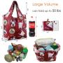 プロモーション用折りたたみ式食料品ショッピングバッグ、高品質の再利用可能な食料品バッグ、外国貿易折りたたみ式ショッピングバッグ