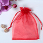 9x12 cm Wholesale Customized Promotional Small Drawstring Nylon Mesh Bag Package Organza Jewelry Gift Bags