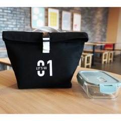 Wholesale Cheap Ecofriendly Thermal Food Delivery aluminium foil Insulated adult canvas cotton Lunch Cooling Chiller Cooler Bag