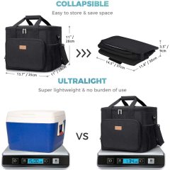 Hot sale lightweight large capacity food storage bags portable canvas waterproof women lunch bag