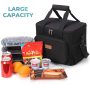 Gran oferta, bolsas de almacenamiento de alimentos ligeras de gran capacidad, bolsa de almuerzo impermeable de lona portátil para mujer