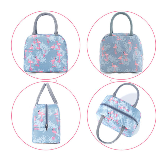 2020 Insulated Lunch Bag Thermal Custom Flamingos Printing Tote Bags Cooler Picnic Food Lunch Box Bag
