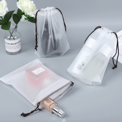 Bolsa determinada del lazo del paquete del bolso promocional del regalo de la navidad del lazo esmerilado plástico transparente claro