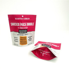 無料サンプルカスタム印刷スタンドアップ乾燥食品包装ポーチクッキービスケット用ジップロックビニール袋