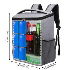 24 Liter Volumen Aluminiumfolie Picknickrucksack Weinkühltasche für 2 Personen außerhalb des Campings Thermoverdickter Kühlrucksack
