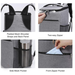 Рюкзак для пикника из алюминиевой фольги объемом 24 литра, сумка для морозильной камеры для вина для 2 человек, рюкзак-холодильник для кемпинга на открытом воздухе с термоутолщением