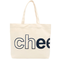 La bolsa de asas de compras de algodón con logotipo personalizado impreso