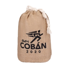 Sacola de compras com cordão para guardar presentes Sacola de linho de juta