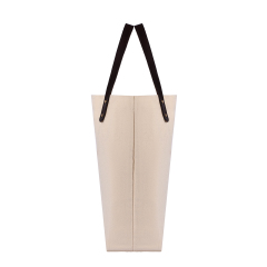 Новая модная сумка с логотипом из хлопка и коричневой кожи с ручками