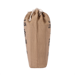 Большая сумка-тоут для покупок на шнурке из джута и льна