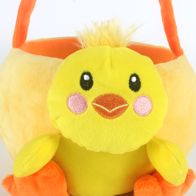 soft  plush duck basket toy for 2020 easter festival