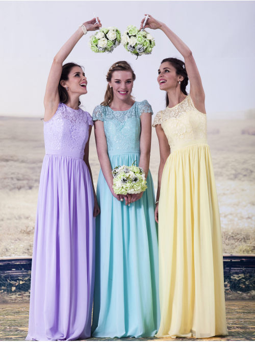 Los coloridos vestidos de dama de honor hacen que tu boda sea espléndida