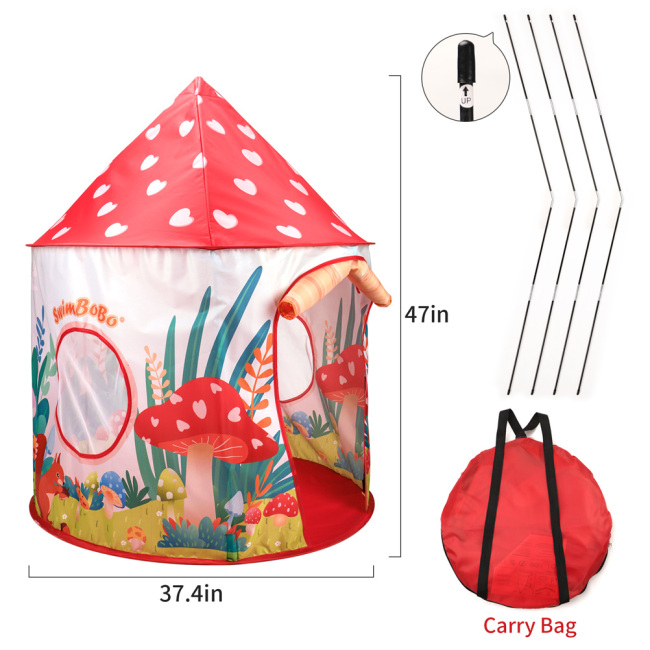 Tente de jeu pour enfants Tente pop-up pliable portable Tente de château de princesse Playhouse intérieure extérieure pour garçons et filles